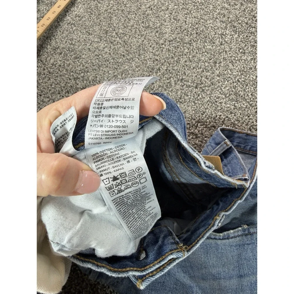 Levi's 501 Straight Fit Jeans Men's Size 38x30 Blue Button Fly